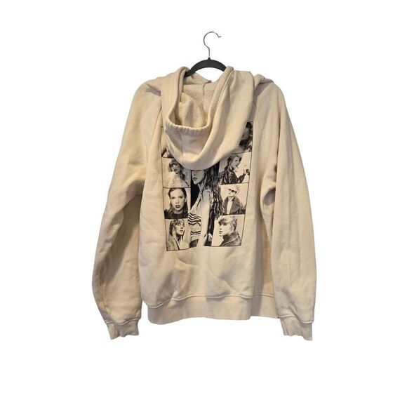 Taylor Swift The Eras Tour Unisex Merch Concert Fleece Hoodie Beige | L GUC - Picture 9 of 16